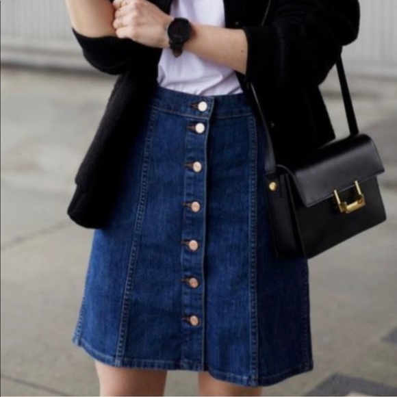 J Crew A-Line Denim Mini Skirt - Picture 2 of 6